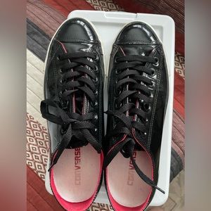 Black Patent Leather converse